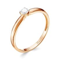 Кольцо из красного золота с бриллиантом V10361510000