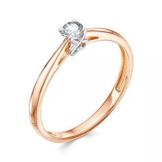 Кольцо помолвочное V10531510000_PM из красного золота с бриллиантом