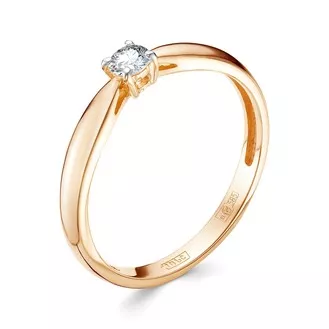 Кольцо помолвочное V12741510000_PM из красного золота с бриллиантом