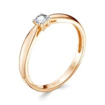 Кольцо помолвочное из красного золота с бриллиантом V12741510000_PM