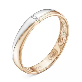 Кольцо помолвочное V70041510000_PM из красного золота с бриллиантом