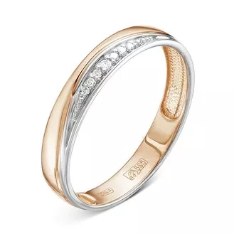 Кольцо помолвочное V70061510000_PM из красного золота с бриллиантом